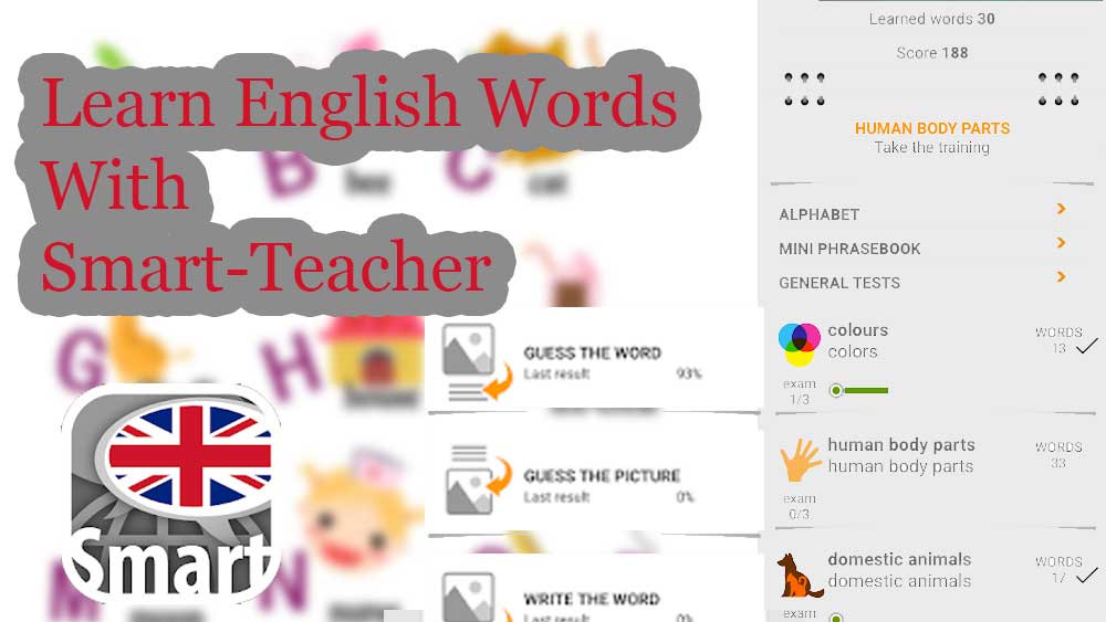 Smart Teacher to learn English Words application Android